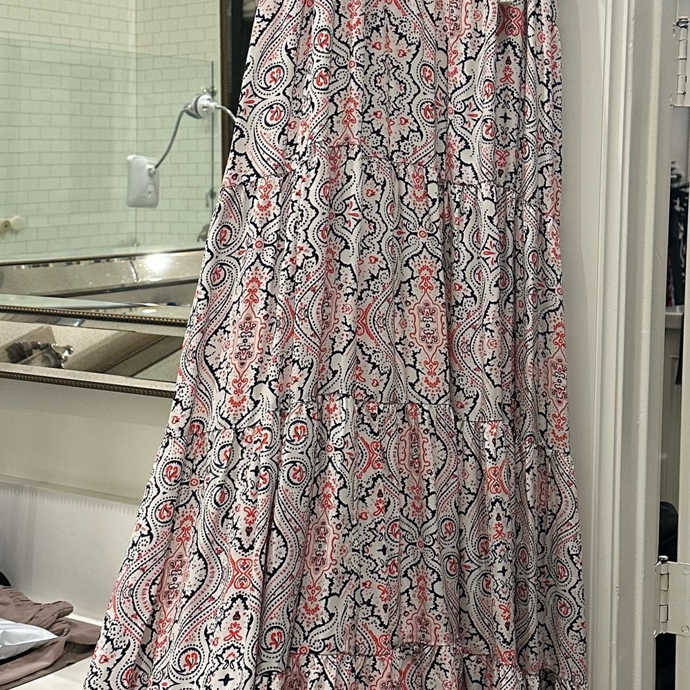 Club Monaco Audrina Silk like Maxi Dress Size 12 NWT